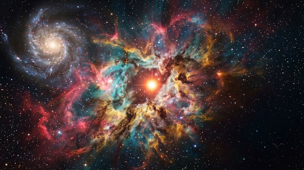 The same nebula image after the watermark was removed
